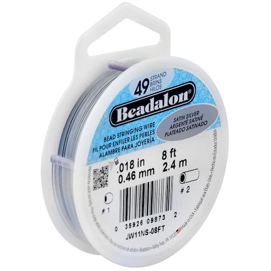 12 Pack: Beadalon® Satin Silver 49 Strand Bead Stringing Wire